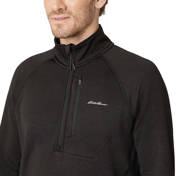 Eddie Bauer fleece jacket men with zipper chest pocket - Picture 4 of 5